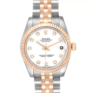 Rolex Datejust 31 Midsize Steel Rose Gold Diamond Ladies Replica 178271