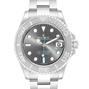 Replica Rolex Yachtmaster 37 Midsize Steel Platinum Rhodium Dial 268622