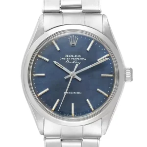 Replica Rolex Air King Ghost Blue Dial Vintage Steel 5500