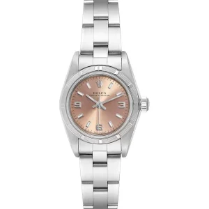Replica Rolex Oyster Perpetual 24mm Salmon Dial Steel Ladies 76030