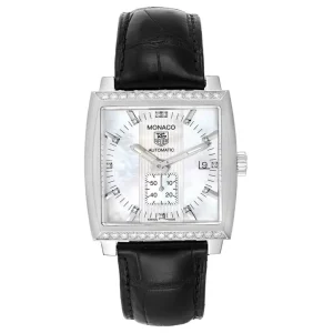Tag Heuer Monaco Mother of Pearl Diamond Mens Replica Watches WW2114