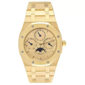 Replica Audemars Piguet Royal Oak Yellow Gold Perpetual Calendar Moonphase Clone 25654