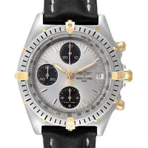 Fake Breitling Chronomat Silver Dial Steel Yellow Gold Mens Replica Watch B13050