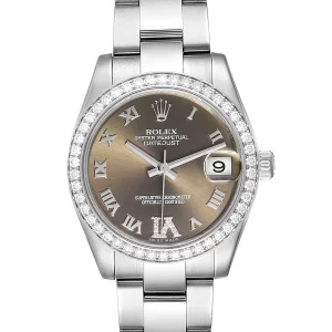 Rolex Datejust Midsize 31 Steel Diamond Ladies Replica 178384