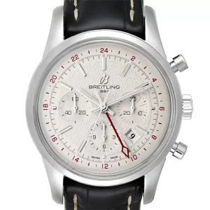 Breitling Transocean 43mm Silver Dial Steel Mens Replica Watches AB0451