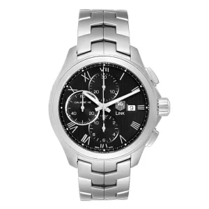 Replica TAG Heuer Link Steel Black Dial Chronograph Mens Watches CAT2012