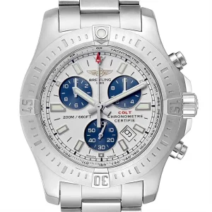 Fake Breitling Colt White Dial Chronograph Mens Replica Watch A17388