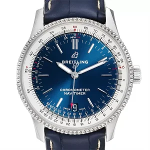 Breitling Navitimer 1 38mm Blue Dial Strap Mens Replica Watches A17325