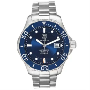 Tag Heuer Aquaracer Calibre 5 500M Blue Dial Steel Mens Replica Watches WAN2111