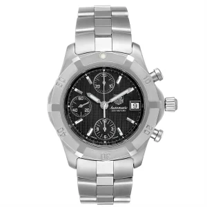 Tag Heuer Exclusive Black Dial Chronograph Steel Mens Replica Watches CN2111