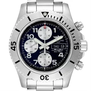 Fake Breitling Aeromarine SuperOcean Black Dial Chronograph II Replica Watch A13341