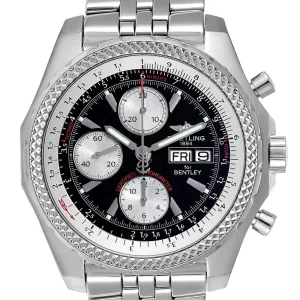 Fake Breitling Bentley Motors GT Black Dial Steel Mens Replica Watch A13362