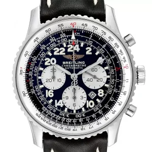 Breitling Navitimer Cosmonaute Black Dial Steel Mens Replica Watches A22322