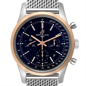 Breitling Transocean Chronograph 43mm Rose Gold Steel Mens Replica Watches UB0152