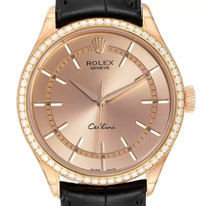 Replica Rolex Cellini Everose Gold Automatic Diamond 50705