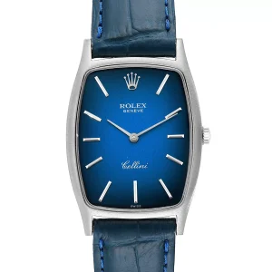 Replica Rolex Cellini White Gold Blue Vignette Dial Vintage Ladies 3807