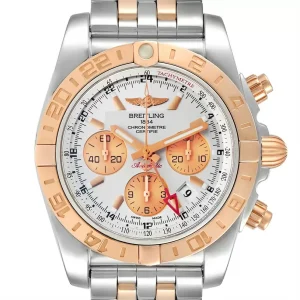 Fake Breitling Chronomat Evolution 44 GMT Steel Rose Gold Mens Replica Watch CB0420