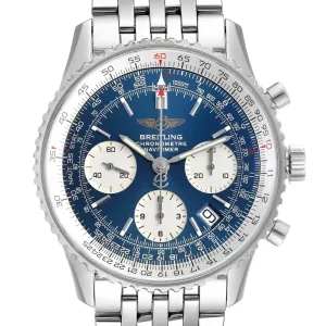 Breitling Navitimer 42mm Blue Dial Chronograph Steel Mens Replica Watches A23322