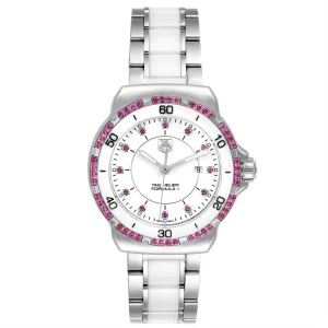 TAG Heuer Formula 1 Ceramic Pink Sapphires Ladies Replica Watches WAH1319