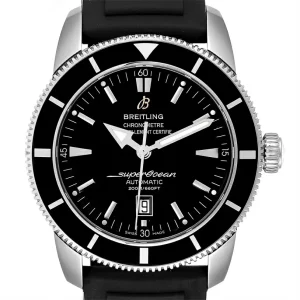 Breitling Superocean Heritage 46 Black Dial Rubber Strap Replica Watches A17320