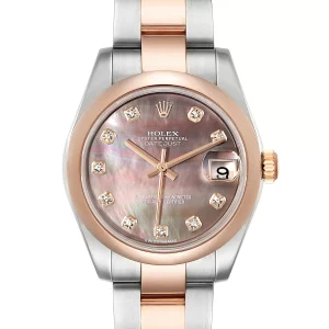 Rolex Datejust 31 Midsize Steel Rose Gold MOP Diamond Ladies Replica 178241
