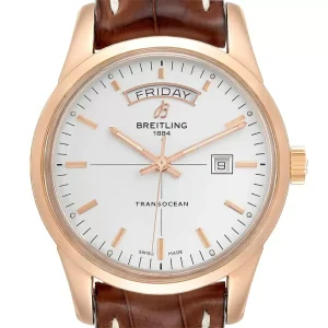 Breitling Transocean Day Date Rose Gold Mens Replica Watches R45310