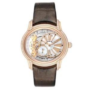 Replica Audemars Piguet Millenary Rose Gold MOP Diamond Ladies Clone 77247OR
