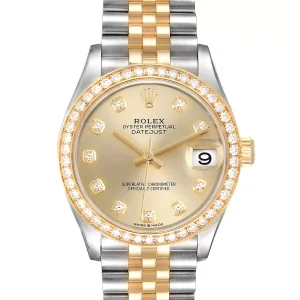 Rolex Datejust 31 Midsize Steel Yellow Gold Diamond Ladies Replica 278383