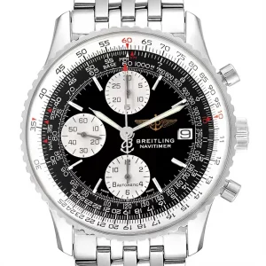 Breitling Navitimer II Black Dial Chronograph Mens Replica Watches A13322