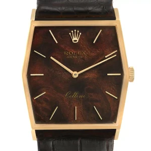 Replica Rolex Cellini 18k Yellow Gold Wood Dial Vintage 4122