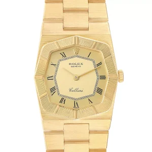 Replica Rolex Cellini 26mm Octagonal 18K Yellow Gold Ladies 4360