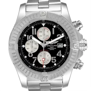 Fake Breitling Aeromarine Super Avenger Black Dial Replica Watch A13370