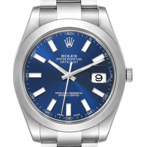 Rolex Datejust II 41 Blue Dial Steel Replica 116300