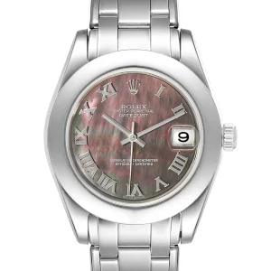 Replica Rolex Pearlmaster 34mm Midsize White Gold MOP Ladies 81319