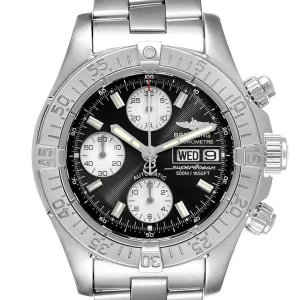 Fake Breitling Aeromarine Superocean Black Dial Mens Replica Watch A13340