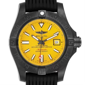 Fake Breitling Avenger II Seawolf Cobra Yellow LE Blacksteel Replica Watch M17331