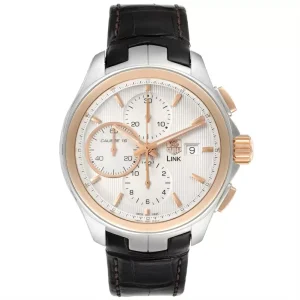 TAG Heuer Link Steel Rose Gold Chronograph Mens Replica Watches CAT2050