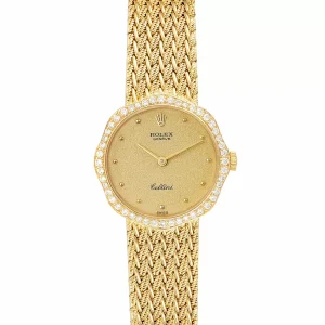 Replica Rolex Cellini Classic 24mm Champagne Dial Yellow Gold Ladies 4973