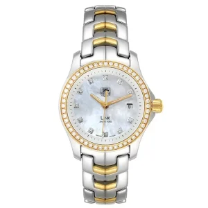 TAG Heuer Link MOP Steel Yellow Gold Diamond Ladies Replica Watches WJF1354