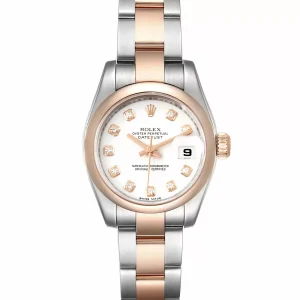Rolex Datejust Steel Rose Gold Diamond Ladies Watch 179161 WITH DIAL FROM 42759
