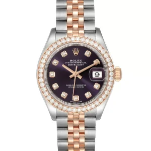 Rolex Datejust 28 Steel Everose Gold Diamond Ladies Replica 279381