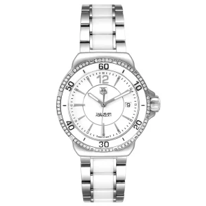 TAG Heuer Formula 1 White Ceramic Diamond Ladies Replica Watches WAH1213