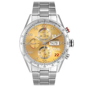 Replica Tag Heuer Carrera Day-Date Champagne Dial Steel Mens Watches CV2A1H