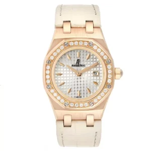 Replica Audemars Piguet Royal Oak 33mm Rose Gold Diamond Ladies Clone 67621OR