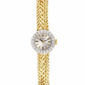 Replica Rolex 14k Yellow Gold Diamond Vintage Cocktail Ladies 8427
