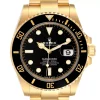 Replica Rolex Submariner 18k Yellow Gold Black Dial Bezel 126618
