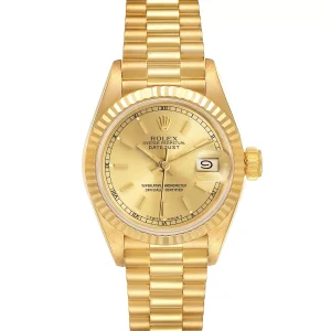 Replica Rolex President Datejust 18K Yellow Gold Ladies 69178 ~