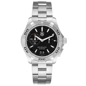 Tag Heuer Aquaracer Alarm Black Dial Steel Mens Replica Watches WAP111Z