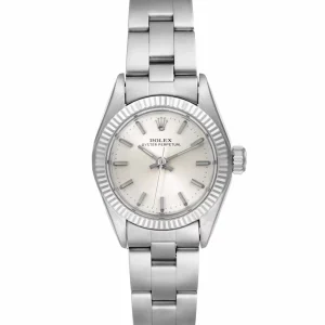Replica Rolex Non-Date Steel 18k White Gold Silver Dial Ladies 6719