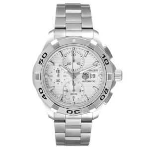 Tag Heuer Aquaracer Silver Dial Chronograph Steel Mens Replica Watches CAP2111